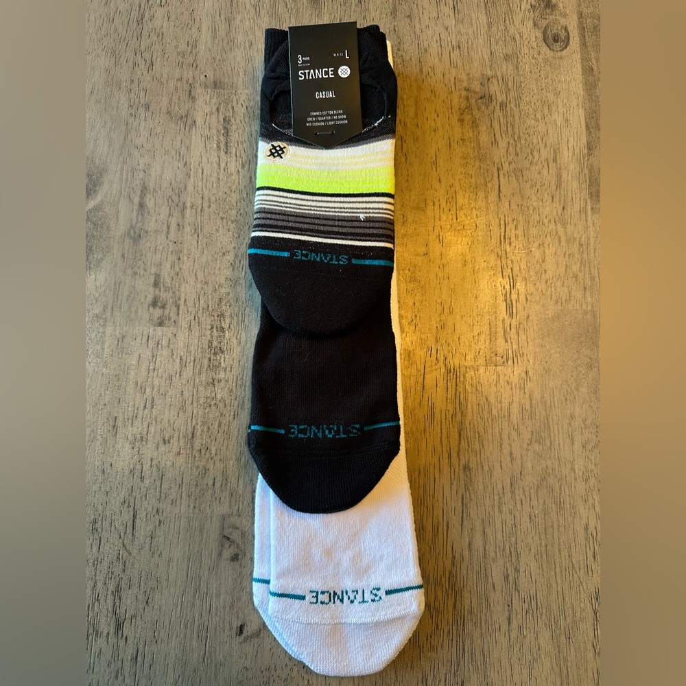 Stance Black, White, and Green Casual Socks
